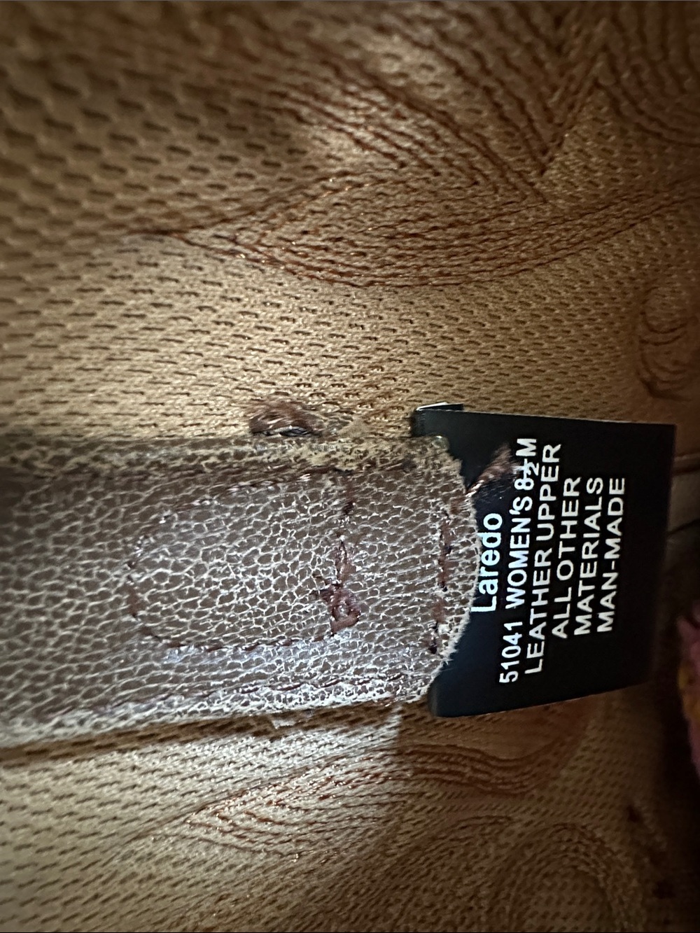Laredo Tan Embroidered Suede Western Boots - Picture 7 of 8